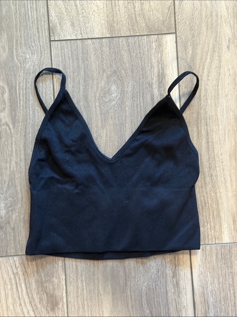 Talula Black V-Neck Camisole Crop Top